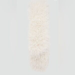 Mango White Faux Fur Scarf